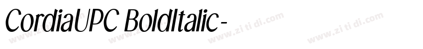 CordiaUPC BoldItalic字体转换